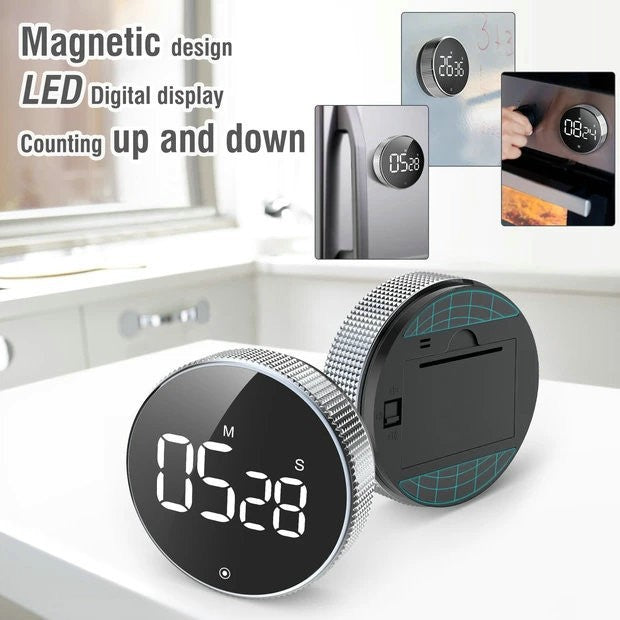 Wholesale LED Rotatable Knob Timer Electronic Self-luminous Kitchen Timer Countdown Timer Reminder